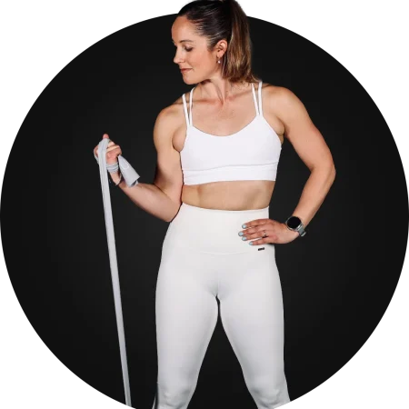 Shauna – The Class Plan Instructor The Class Plan Instructor- Shauna with Pilates Resistance band